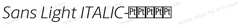 Sans Light ITALIC字体转换